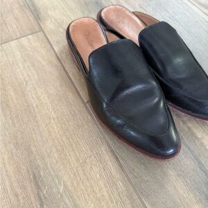 Madewell Black Leather Mules